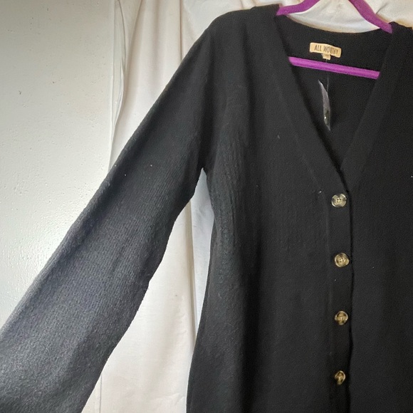 NWOT All Worthy by Hunter McGrady Black Button Down Cardigan Size S - Picture 4 of 14